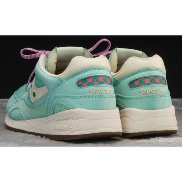 Saucony Shadow 6000 Earth Citizen Green Leather Pink Sneakers Womens 10 Mens 8 - Picture 11 of 16